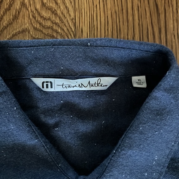 Travis Mathew long sleeve shirt. Blue flannel. - Picture 4 of 5